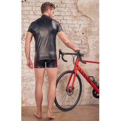 NEK T-shirt VEGA Noir-Rouge